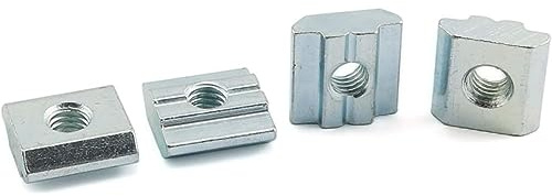 PZRT 8 piezas 4040 Perfil estándar europeo Tuerca Deslizante Tuerca Ensamblajes Tuerca T de acero al carbono para perfiles de extrusión de aluminio Perfil de aluminio Impresora 3D Router CNC M4