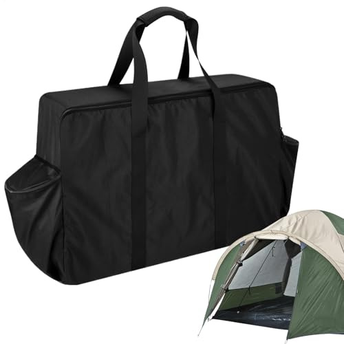 Nuyhgtr Outdoor Stove Carry Bag, Portable Camp Stove Tote, Foldable Storage Bags, Sturdy Small Tank Organizer, Outdoor Gear Container for Camping, Hiking, Picnic, 69x21x43 cm, Black