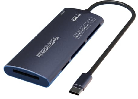 DUOBAGMA USB 2.0 typ C multikortläsare, 6-i-1 kortläsare USB-kortläsare TF/SD/MS/M2/XD/CF, kortläsare adapter bildkortläsare för Windows/Mac/Android/Linux