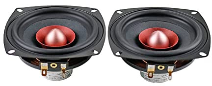 LPMPCZKZGF 10 5mm Unidad de Altavoces de Rango Completo Cuadrado 2 5W HiFi Tweeter de Cine en casa Medio- Altavoz bajo 2pcs Audio de estantería