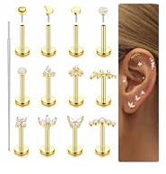 LOLIAS Helix Labret Tragus Piercing Ohr Chirurgenstahl Ohrstecker Gold