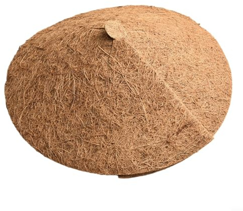 Gdfnmogo Dischi in fibra di cocco – Tappetino naturale per pacciamatura resistente all'acqua per vasi, giardini e piante da interno, confezione da 3, diametro 20-60 cm (0,6-0,8 cm di spessore, 37 cm)