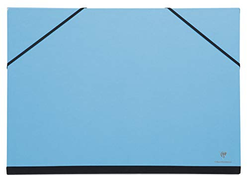 Clairefontaine 144807C - Cartella Portadisegni chiusura con elastico 28x38 cm, Turchese