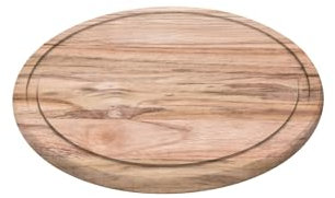 Tramontina Steakplatte, Schneidebrett aus Teakholz, rund, 26 cm Durchmesser
