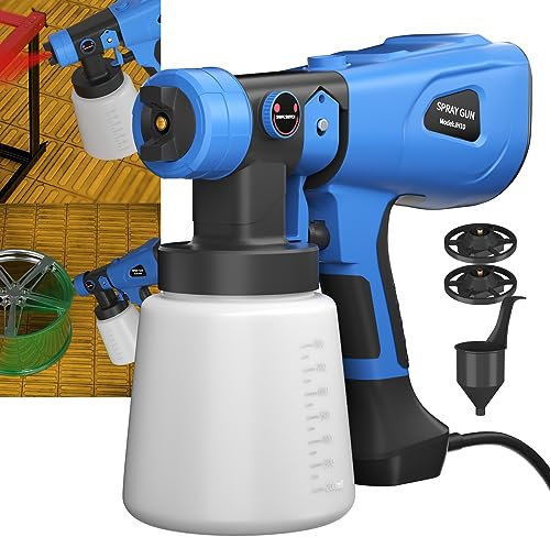 Electric Paint Sprayer Hand Held Spray Gun System 550W, Lightweight, Wall Fence Sprayer Ideal for Gloss, Satin, Varnish, Fence Paint, 3 Spray Patterns, Adjustable Paint Flow Valve (DIY Sprayer)