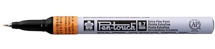 SAKURA Pen-Touch Extra Fine Fluorescent Orange Marker - Für Karton, Kunststoff, Holz, Glas, Metall - Industrieller und kreativer Einsatz - Tinte auf Lösungsmittelbasis - 0,7 mm Strich