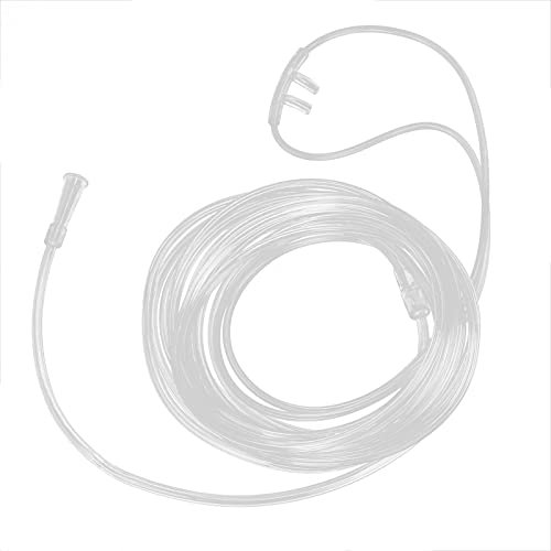 Brrnoo Tubi per Ossigeno in Silicone,Tubi Super Morbidi per Cannula Nasale per Ossigeno,Tubo per Ossigeno Nasale per Uso Domestico per Pazienti Anziani,Connettore Standard,Ossigeno Portatili(5 meters)