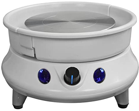 Elektrische Töpferscheibe, 3-beinige 15 Cm Töpferformmaschine 2000 U/Min Keramikmaschine mit Abnehmbarem Wasserbecken für Erwachsene und Anfänger, Kunsthandwerk, Einfache