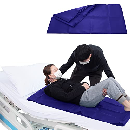 LOSCHEN: Tubular Slide Sheet for Patient Transfer, Sliding Draw Sheets to Assist Moving Elderly for Cars, Vehicles, Wheelchairs Bed Transfers - Hospitals & Home Care (28x47(72x120cm), Navy Blue)