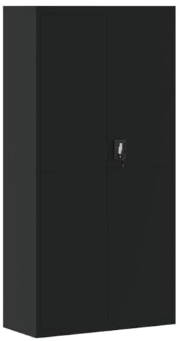 vidaXL Classeur noir 90x40x180 cm acier, armoire à dossiers, armoire de rangement, armoire de bureau, armoire de classement, unité de rangement