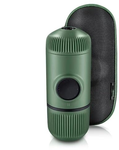 Cafetera espresso portátil, nueva caja color+, versión mejorada, 18 bar de presión. (Color : Moss Green)