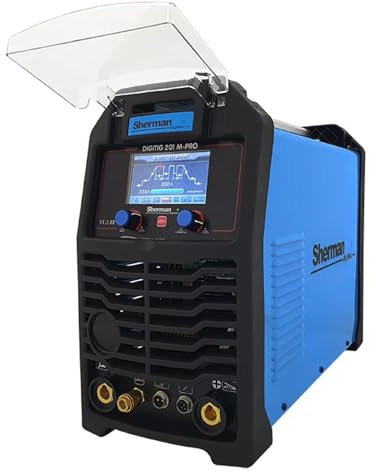 Soldador TIG AC/DC Sherman DIGITIG 201 M-PRO - Soldadora inverter profesional con función de soldadura en frio, función por impulsos y función de soldadura por puntos - 200A maquina de soldar TIG