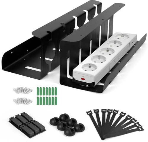 Gaethra Passe Cable Bureau pour Le Cable Management Bureau, Range Cable Bureau Idéal pour Le Home Office et Les Espaces de Travail, avec 22 Accessoires pour Le Rangement Cable Bureau