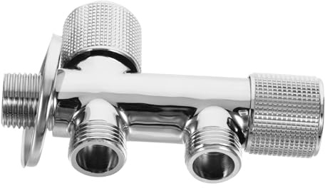 CLISPEED Válvula Doble para Lavadora y Grifo de Lavabo Válvula de Cierre de Agua de Inoxidable Resistente al Fácil Instalación para Lavadora Calentador y Fregadero