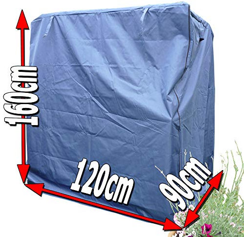 universal XL Strandkorbhülle blau für bis zu 120cm breite Strandkorb Abdeckhaube Schutzhülle Abdeckplane Strandkorbhaube Strandkorbplane
