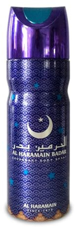 Al Haramain Badar Deodorant Body Spray 200ml | Long-Lasting Fresh Scent for Women and Men | Premium Arabian Body Mist | Daily Use Deodorant | Middle Eastern Fragrance