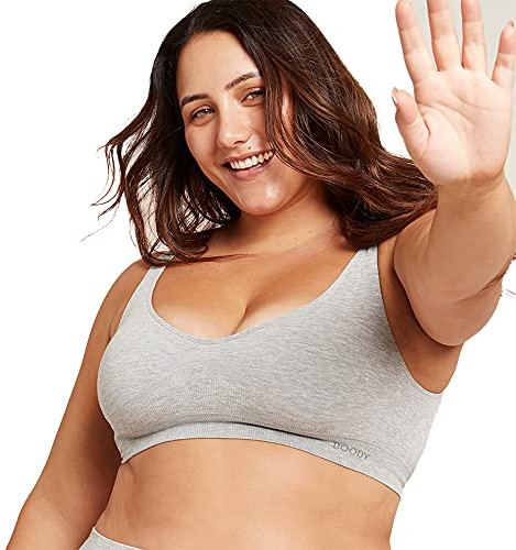 Boody Women’s Seamless Padded Crop Bra | Bras for Women | Seamfree Comfort Bamboo Bralette | Non-Adjustable Straps