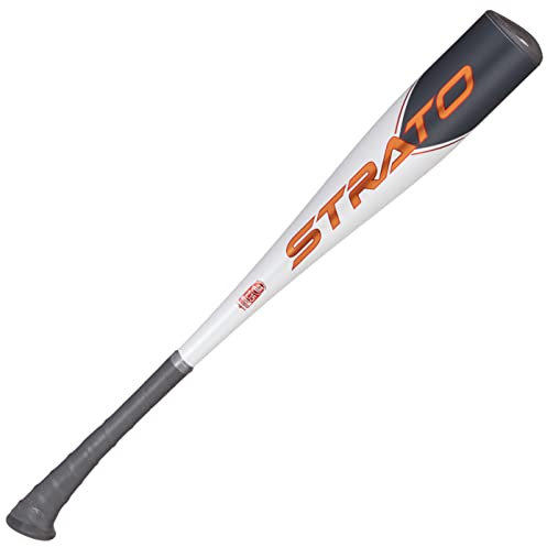 Axe Bat 2023 Strato Junior Big Barrel (-10, 2-3/4) USSSA Mazza da baseball, 1 pezzo, in lega, nero/grigio/arancione (68,6 cm/481,9 g.)