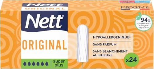 Nett Original Tampon sans Applicateur, Super Plus, Boite de 24 Tampons (Lot de 5)