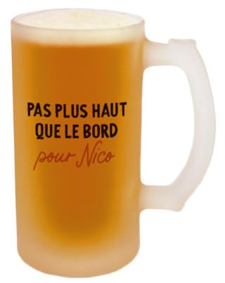 CADEAUX.COM - Verre À Bière Chope Personnalisé Pour Un Jeremy - Personnalisé - Message Personnalisable - Cadeau Anniversaire Jeremy - Cadeau Homme
