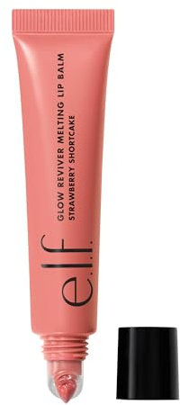 e.l.f. Glow Reviver Melting Lip Balm, Hydrating Tinted Lip Balm For A Glossy Finish & Soft, Supple Lips, Vegan & Cruelty-Free, Strawberry Shortcake