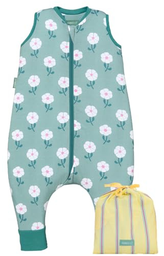 molis&co - Pijama Manta con Pies 1.0 TOG - 80 cm (2 años) - Ideal para Primavera y Otoño - 100% Algodón (Oeko-Tex 100) - Sakura Garden