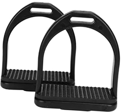 Cabilock 2 pièces Étriers de Sécurité Antidérapants Plastique Noir Taille L Résistants Aux Chocs pour Équitation Polyvalente Remplaçables et Faciles à Monter