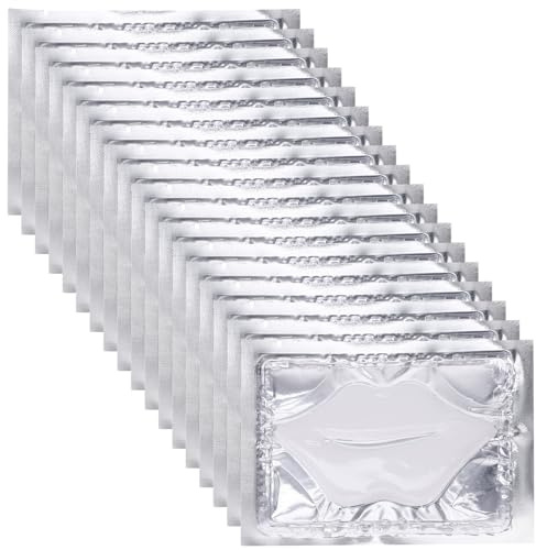 Gatuida Mascarillas Labiales Hidratantes Colágeno 25 Unidades para Cuidado y Exfoliación de Labios Secos Almohadillas de Gel Portátiles para Uso Doméstico Viaje