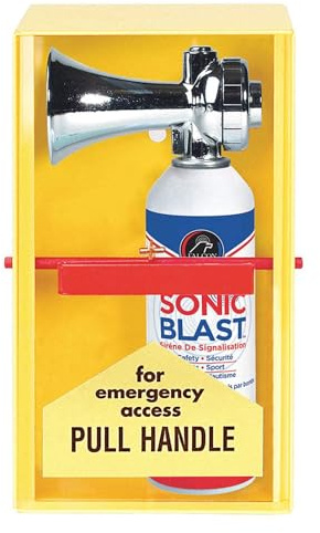Falcon Safety Products TAD5Z Emergency Alarm Station with Sonic Blast Chrome Horn