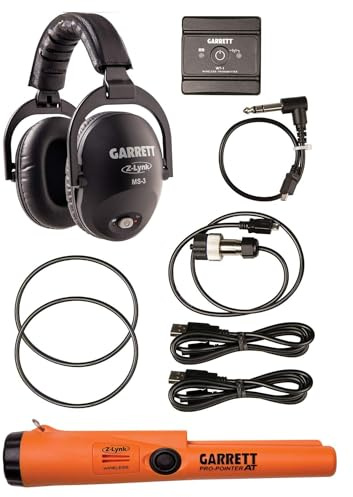 Garrett Metal Detectors Gassw Unisex Adult Garrett Z-Lynk MS-3 Wireless Headphone Kit with Z-Lynk Pro-Pointer At Headphone Kit - Orange and Black, One Size Fa
