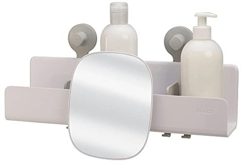 Joseph Joseph EasyStore Self-Draining Large shower shelf with removable mirror - White