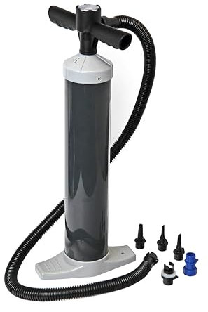 Outdoor Revolution High Pressure Hand Pump Dual-Action For Tent, Awning, Airbed, Paddle Board 15PSI with Valve Adaptors