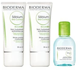 Sebium | Sebium Mat Control + Sebium H2O | Glatt & Mattiert | Anti-Glanz | Mattiert und beseitigt Glanzeffekte | Gesicht | Mischhaut & fettige Haut