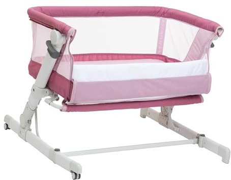 Chicco Next2Me Pop Up, Babybett für Neugeborene, Co-Sleeping-Kinderbett, Kompakter Verschluss, Überall transportierbar, Klappbare Riegel, Höhenverstellbar, Inklusive Matratze und Reisetasche, Rosa