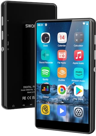 80GB Music Player, Mp3 & Mp4 Player with Bluetooth and WiFi with 4 IPS Touch Screen Digital Audio Players, M503 Pro Spotify Player with Amazon Music, Audible, Chrome Browser, Support Up 512GB