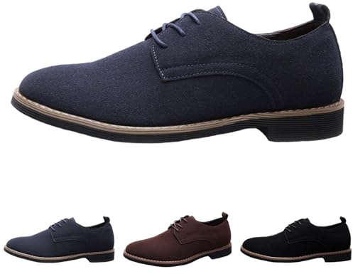generisch Zapatos de traje para hombre de ante con cordones, clásicos, negocios, derby, formales, informales, para negocios, zapatos de traje, transpirables, Derby, verano, con cordones, formales,