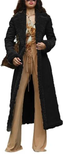 Cappotto Giacca Invernale Da Donna Giacca Lunga Calda Cappotto Di Lana Giacca Di Peluche Cappotto Trapuntato In Pile Giacca Di Transizione Autunno Inverno Cappotto Allentato A Maniche Lunghe