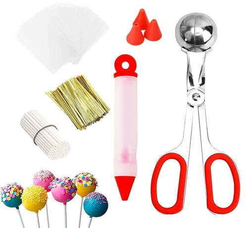 Kit para Cake Pop Maker - Molde de silicona con cavidad + 302 palos, bandeja de silicona, kit de moldes para cake pop, piruletas Cake Pop