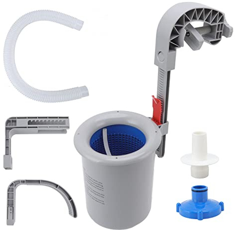 Sunicon Skimmer de Piscina, coleccionista de restos de Filtro automático de Limpiador automático montado en la Pared Gris plástico para la Piscina