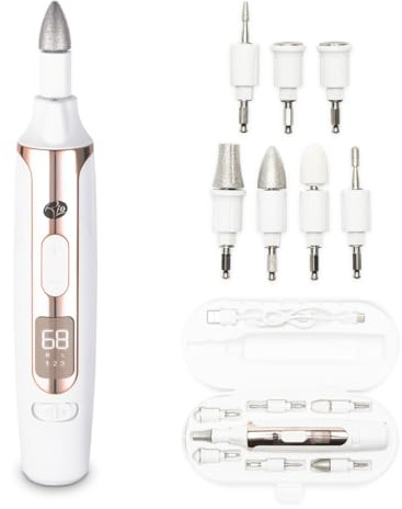 Precision Pro Electric Nail File, USB Electric Nail Files, Low Vibration E-File Nail Drill for Acrylic, Gel & Natural Nails, Adjustable Speed, Manicure Pedicure Kit, Beginner Friendly