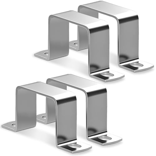 sturiz kvadratrörklämma 4 stycken rörklämmor fyrkantigt rör 304 rostfritt stål 45 x 45 mm fyrkantig rörklämma U klämma vinkel klämmor kantig för ytterdörrar fönster vattenförsörjning och andra