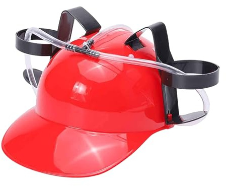 HohuzSruk Beer Soda Guzzler Helmets | Drinker Beer and Soda Guzzler Helmets - Drinker Favor Hat, Straw for Cola Beverage, Party Fun Beverage Gadgets, Pink Yellow Red Blue
