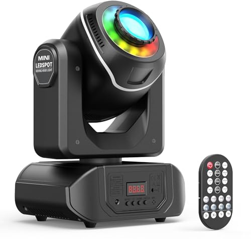 50W LED-lyra scenljus rörligt huvud 8 färger 7 Gobos scenbelysning discoljus med fjärrkontroll för disco KTV party bar klubb bröllop festivaler