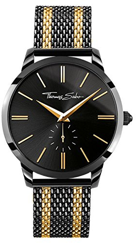 Thomas Sabo Herren Armbanduhr Analog Quarz Edelstahl WA0281-284-203-42