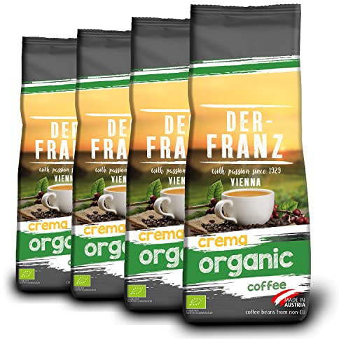 Der-Franz Crema Bio Kaffee, gemahlen, 4 x 500 g