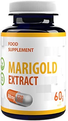 Lutein 30mg Meso-zeaxanthin 9mg Zeaxanthin 6mg aus Ringelblumenextrakt 120 Vegan Kapseln 300mg, Laborgeprüft, Hochdosiert, Nicht GVO