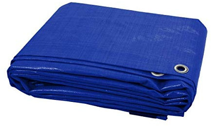 5 x 5 m Blue Heavy Duty Tarpaulin Waterproof Cover Tarp Ground Camping Sheet Tent