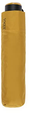 Parapluie pliable exclusif grande couverture VOGUE. Fabriqué avec un tissu 100% Eco-Rpet. Système anti-vent (Wind Proof). Ouverture manuelle. (Citronier)