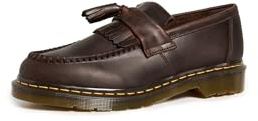 Dr. Martens Unisex Adrian Leather Tassel Loafers, Dark Brown Crazy Horse, 9UK, 11 US Women/10 US Men