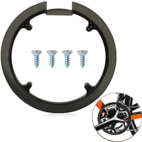 Kunststoff Kettenrad Abdeckung, Fahrrad Ketten Radabdeckung, Fahrrad Kettenrad Kurbelgarnitur, Schwarz Kettenradabdeckung, Mountainbike Fahrrad Kettenblatt Kettenräder Cranksets Schutzfolie (42T, 44T)